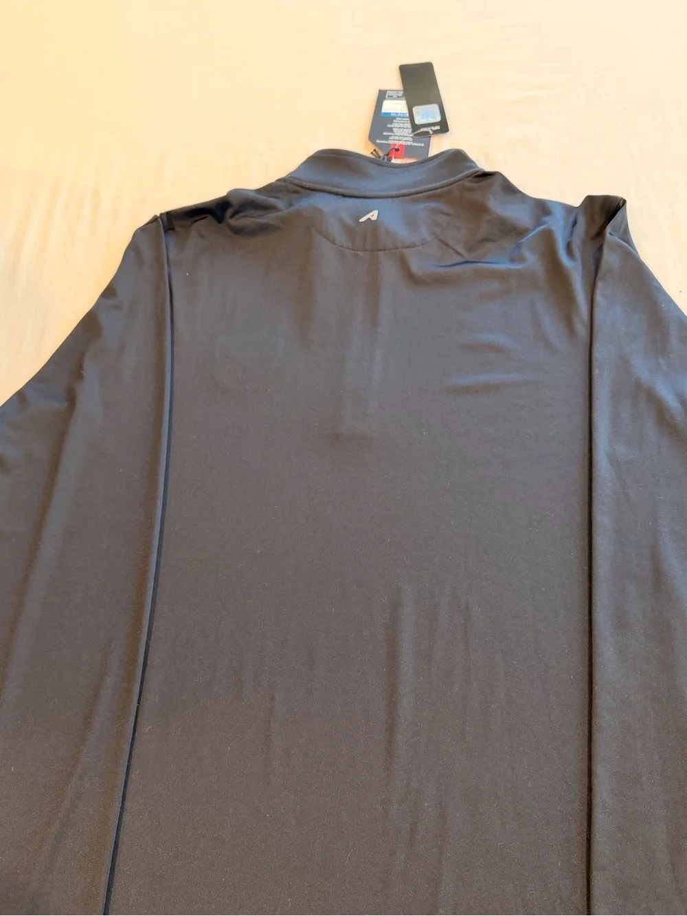 Antigua Men’s Black Long-Sleeve Quarter-Zip with Raiders Logo